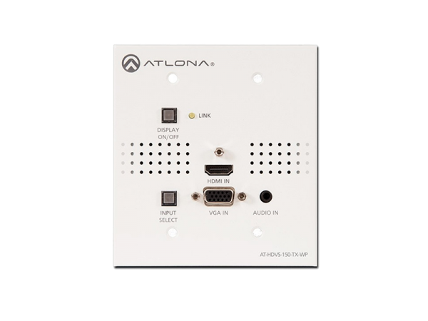 Коммутатор стеновая панель 2х1, входы HDMI и VGA, выход HDBaseT до 70м AT-HDVS-150-TX-WP